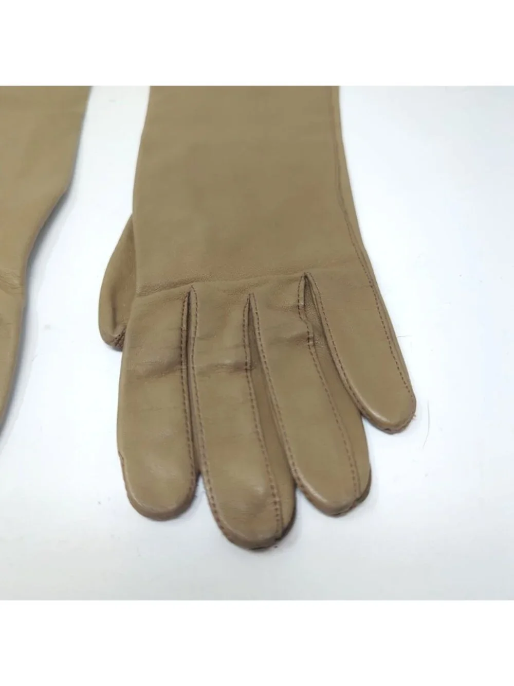 Vintage 60s Neiman Marcus Gloves 6 3/4 Small Tan Leather